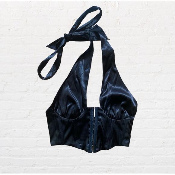 Satin halter corset - Picture 2 of 9